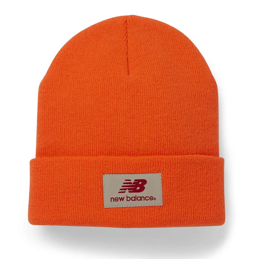 New Balance Unisex Troy Beanie - Acrylic Fluo Orange Afbeelding 1