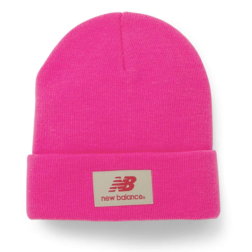 New Balance Unisex Troy Beanie - Acrylic Fluo Pink Afbeelding 1