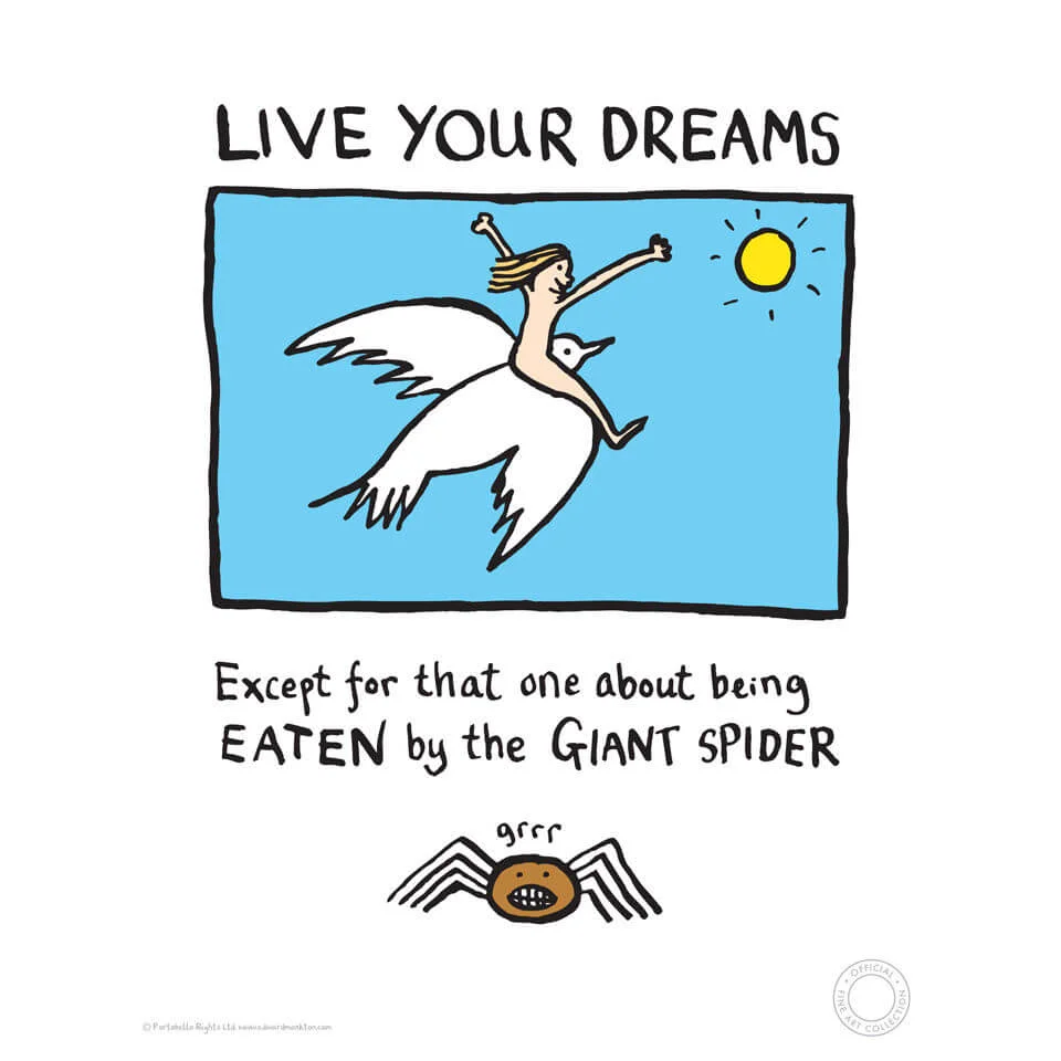 Edward Monkton Fine Art Print - Live Your Dreams Afbeelding 1