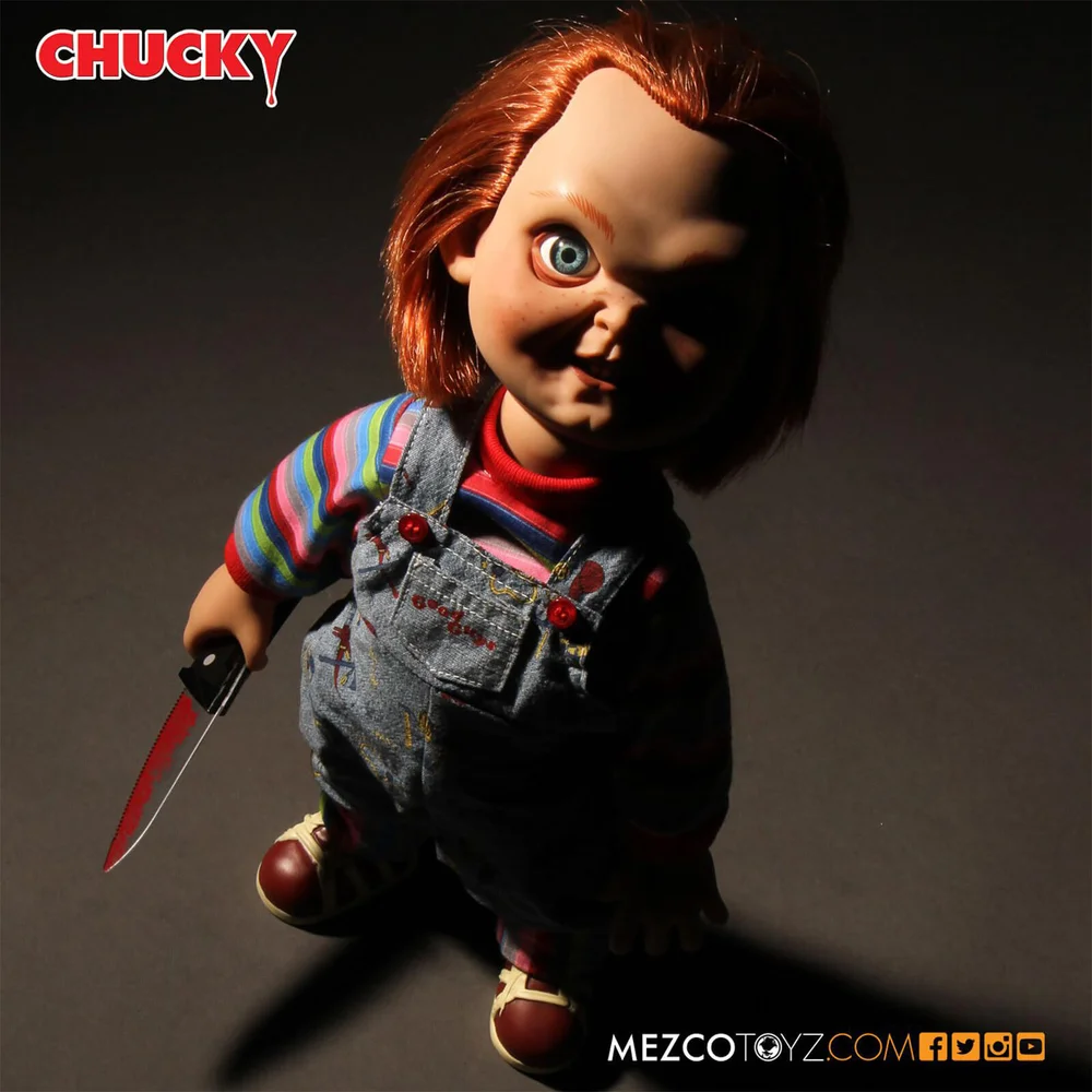 Mezco Child's Play: Talking Sneering Chucky 15 Inch Doll Afbeelding 1