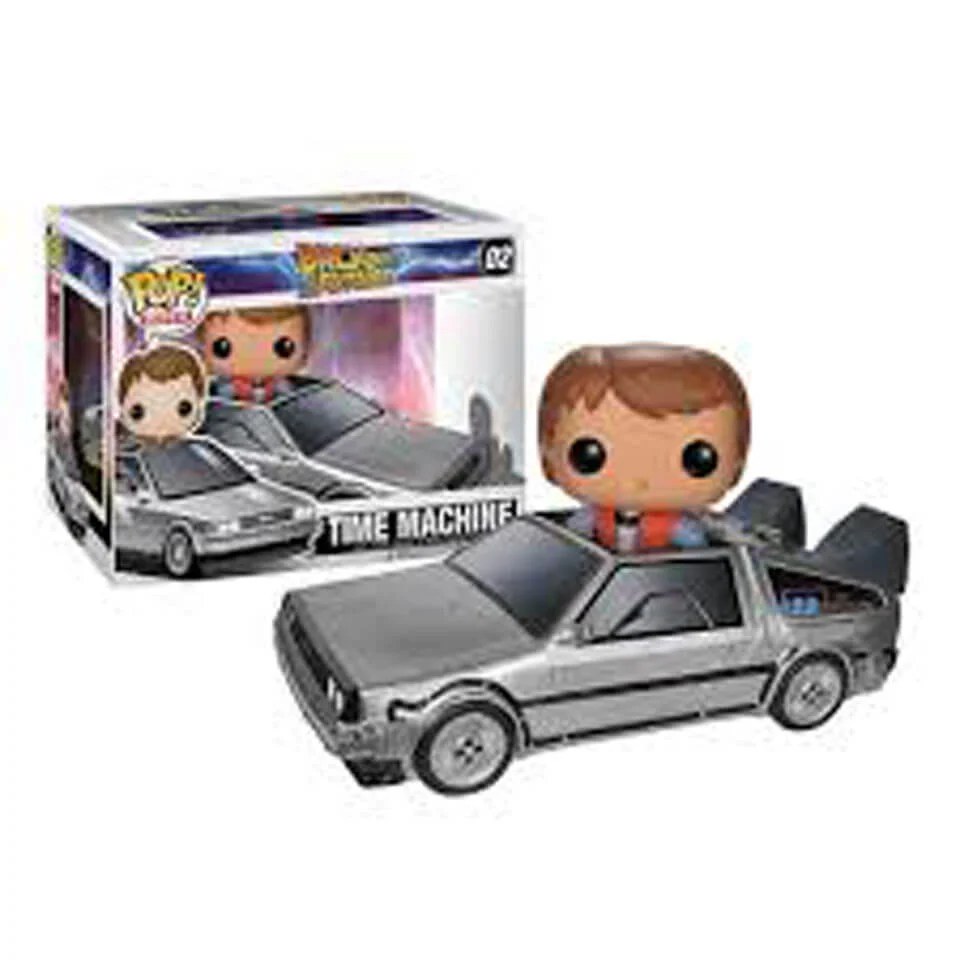 Back to the Future Marty met Delorean Mcfly Pop! Vinyl Figuurtje Afbeelding 1
