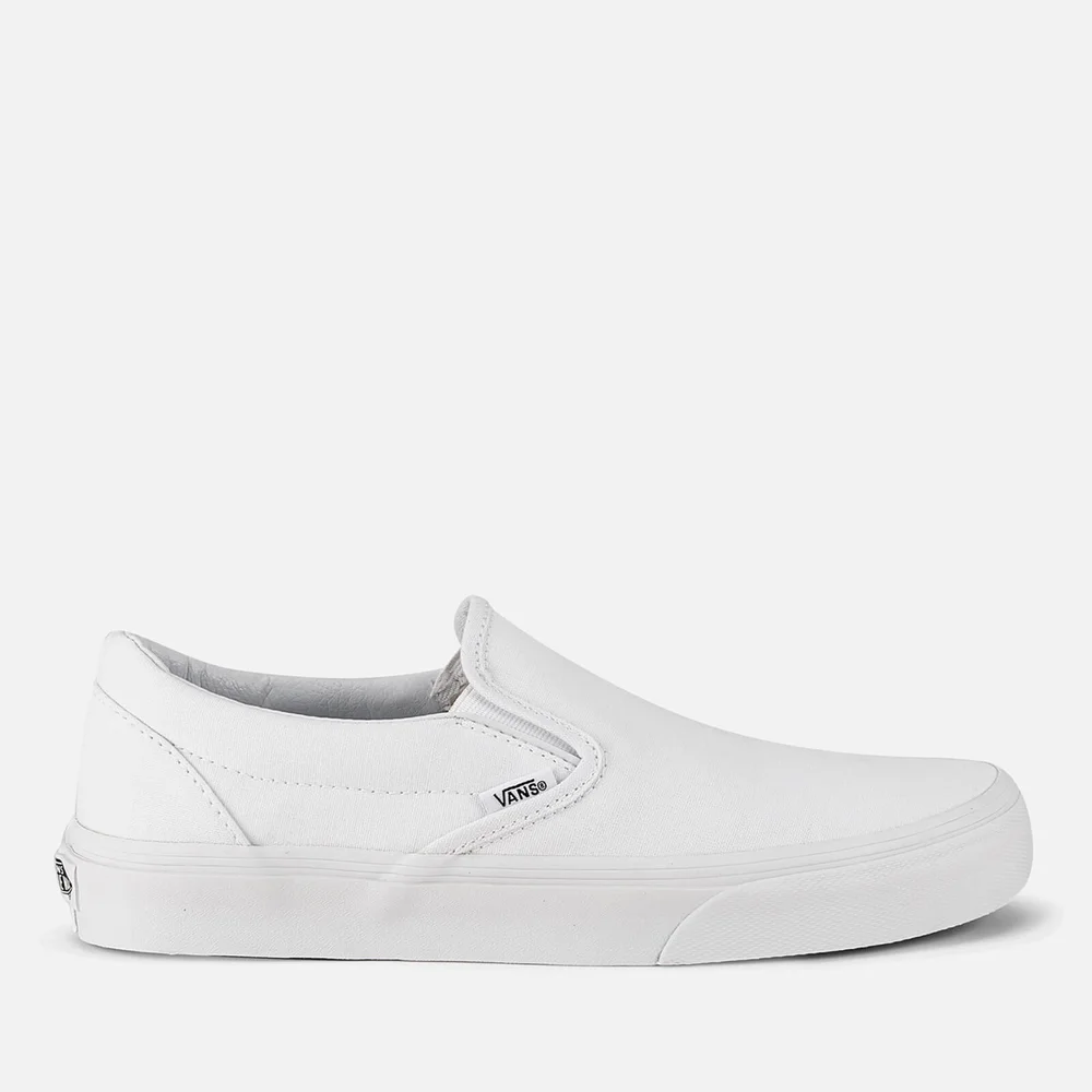Vans Classic Slip-On Canvas Trainers - True White - UK 3 Afbeelding 1