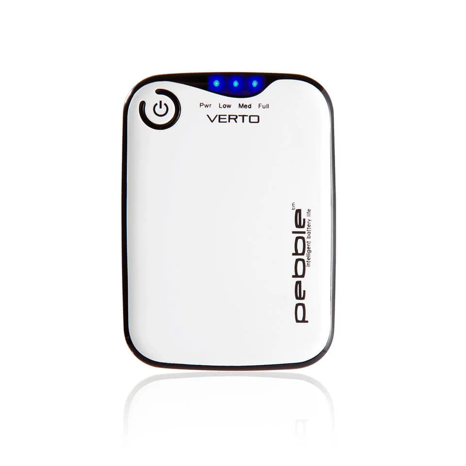 Veho Pebble Verto Portable Battery Back Up Power, 3700mah - White Afbeelding 1