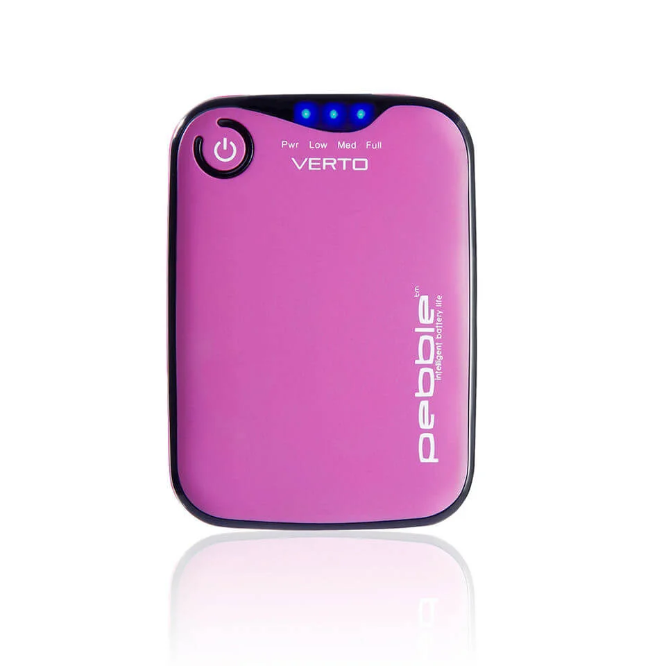 Veho Pebble Verto Portable Battery Back Up Power, 3700mah - Pink Afbeelding 1