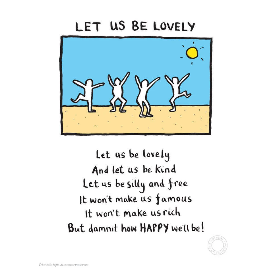 Edward Monkton Let Us Be Lovely Limited Edition Fine Art Print Afbeelding 1