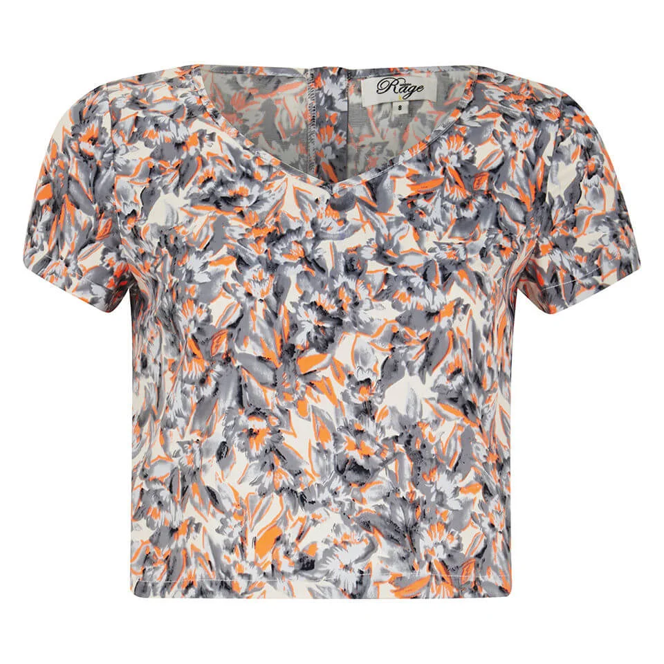 Madam Rage Women's Multi Print Crop Top - Multi - 8 Afbeelding 1