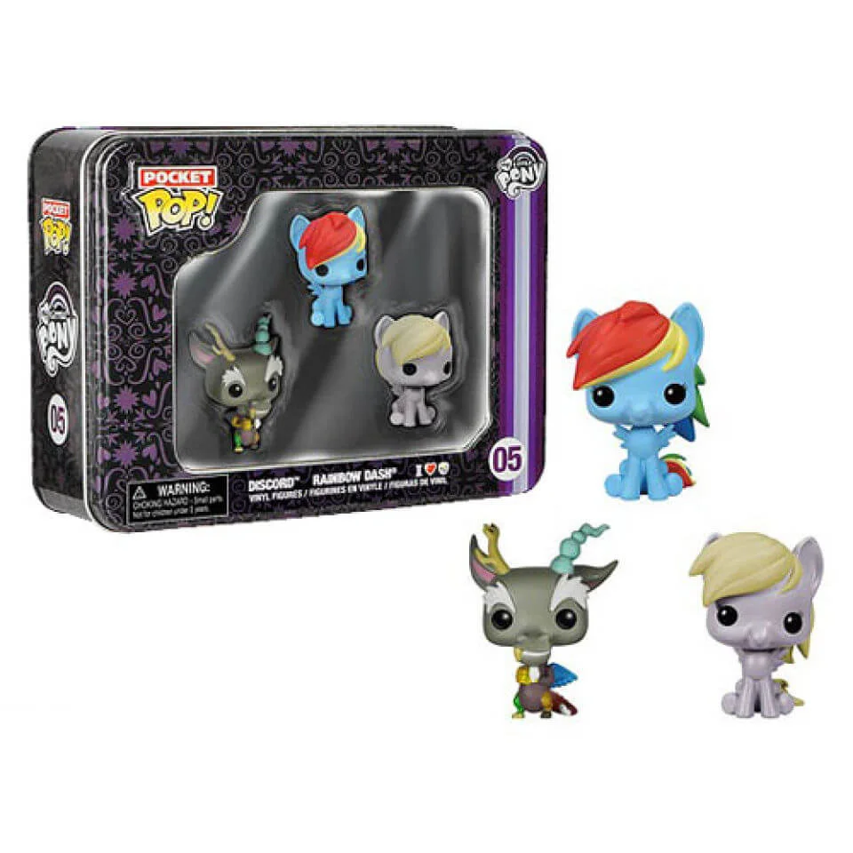 My Little Pony Pocket Mini Funko Pop! Figuren 3 Pack Tin Afbeelding 1