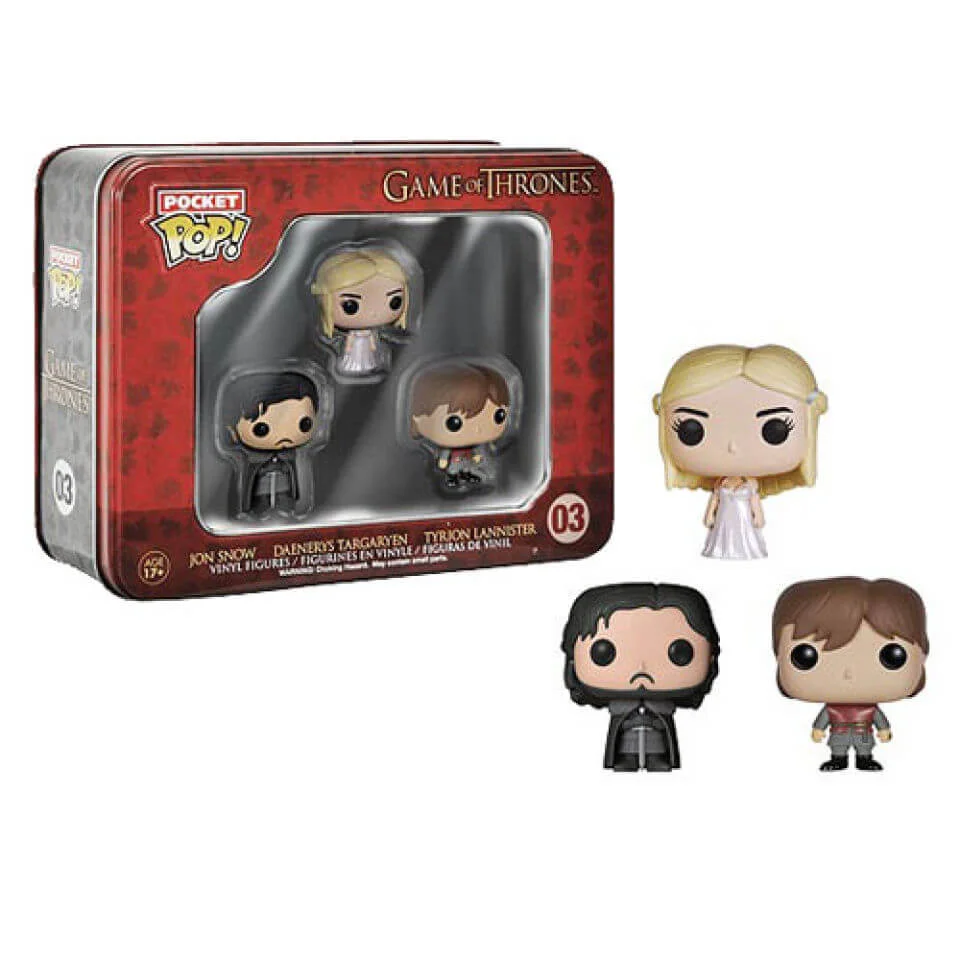 Game Of Thrones Pocket Mini Pop! Vinyl Figure 3 Pack Tin Afbeelding 1