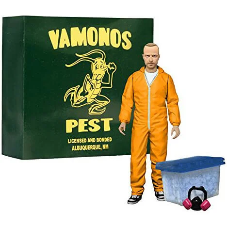 Breaking Bad Jessee Pinkman Orange Hazmat Suit EE Exclusive 6 Inch Action Figure Afbeelding 1