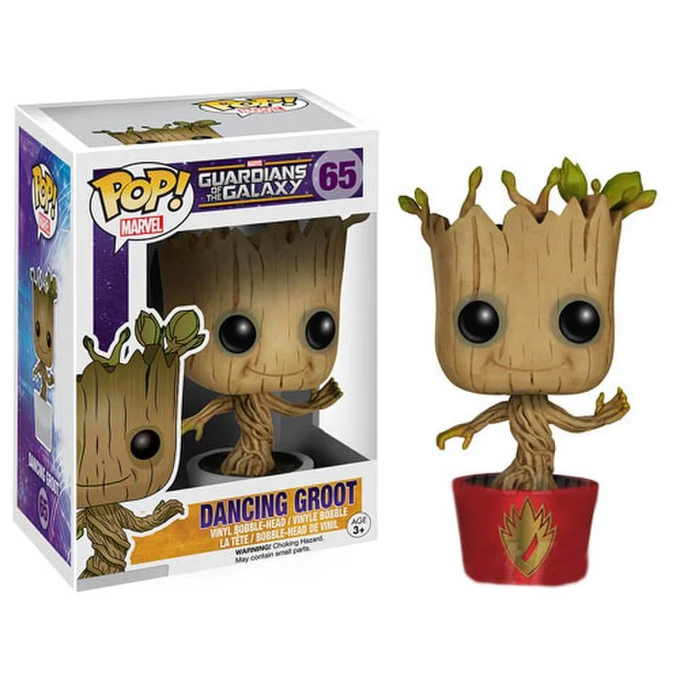Marvel Guardians of the Galaxy Ravagers Logo Dancing Groot Funko Pop! Figuur - EE Exclusive Afbeelding 1