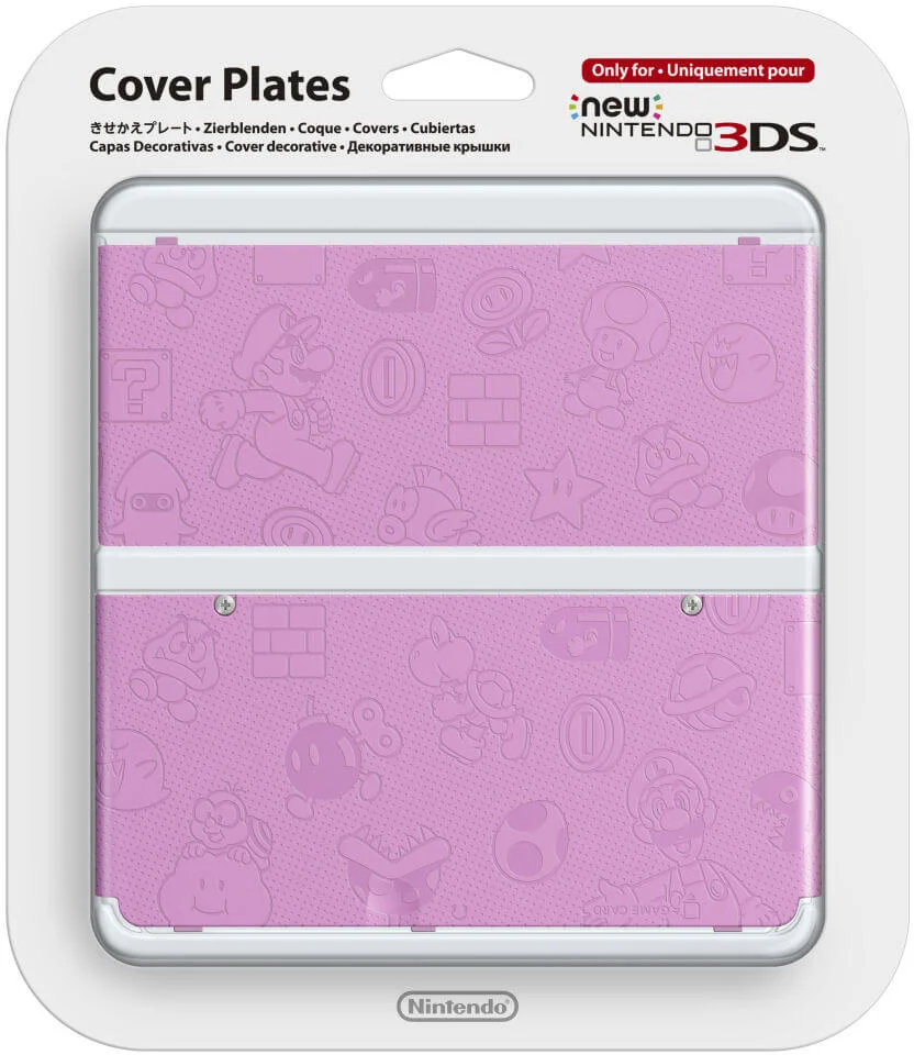 New 3DS Pink Super Mario Bros. Faceplate Afbeelding 1