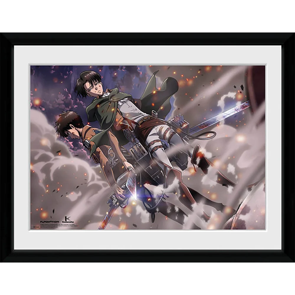 Attack on Titan Smoke Blast - 16x12 Framed Photographic Afbeelding 1