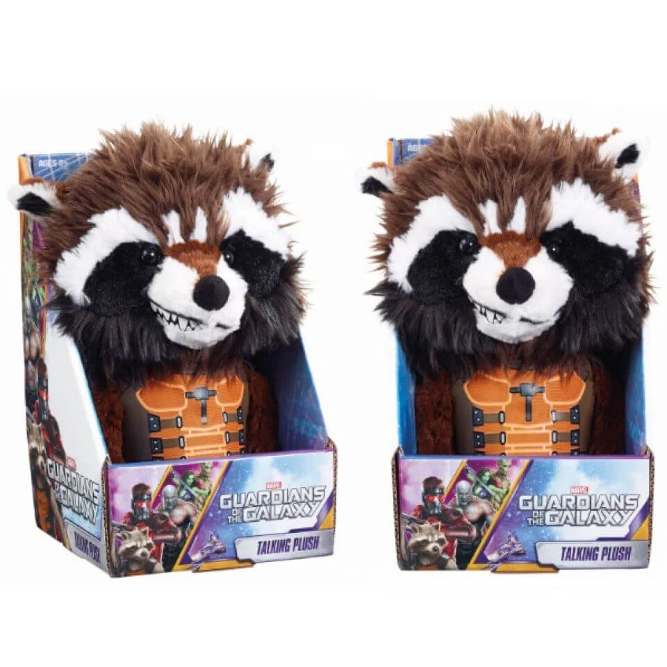 Marvel Guardians of the Galaxy Rocket Raccoon Pratende Knuffel (Engelstalig) Afbeelding 1