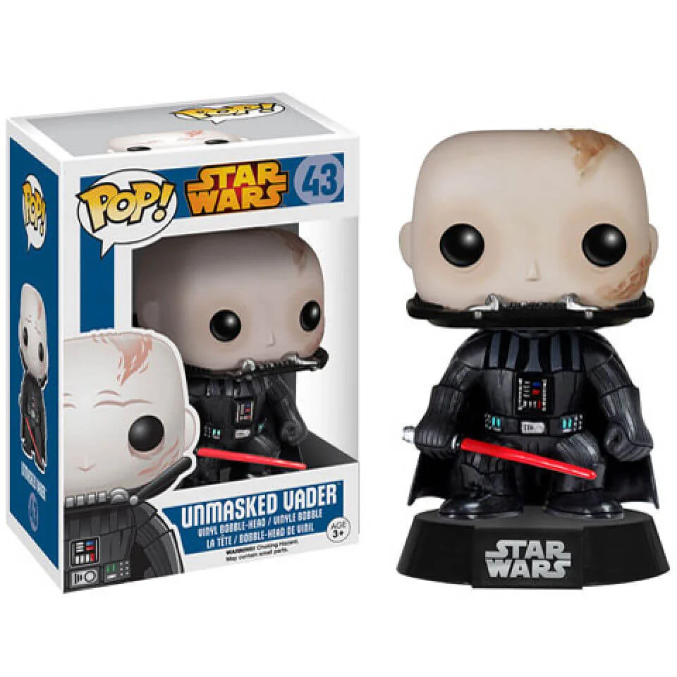 Star Wars Darth Vader Unmasked Funko Pop! Bobblehead Figuur Afbeelding 1