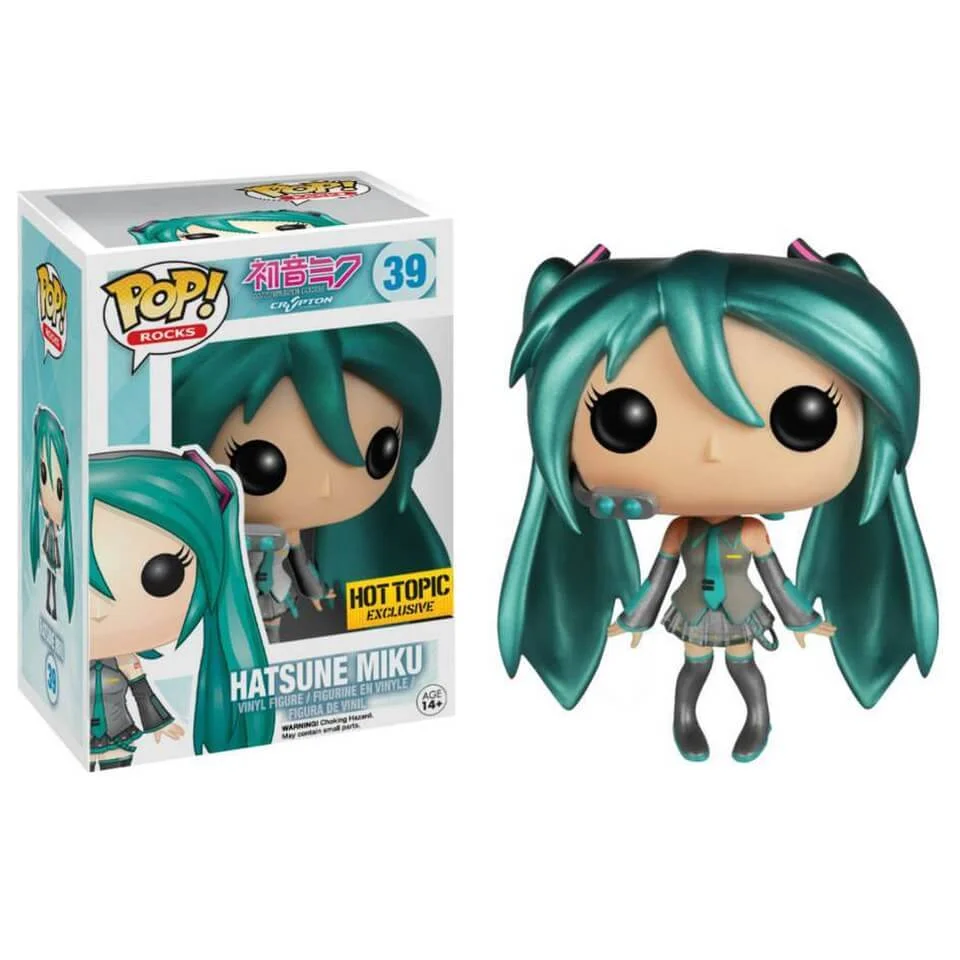 Vocaloid Hatsune Miku Metallic Hot Topic Exclusive Pop! Vinyl Figure Afbeelding 1