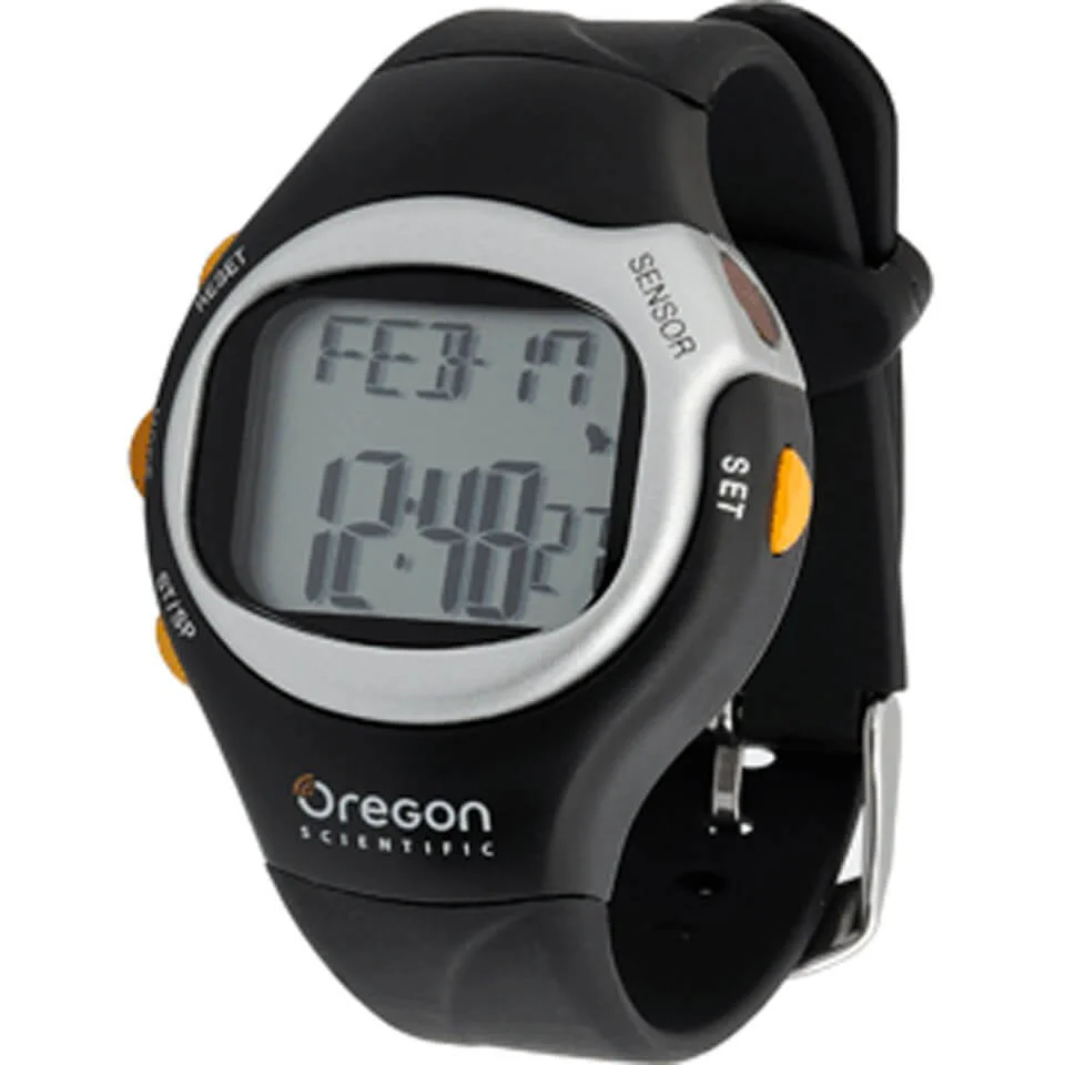 Oregon Scientific Heart Rate Monitor and Watch with Calorie Counter - Black Afbeelding 1