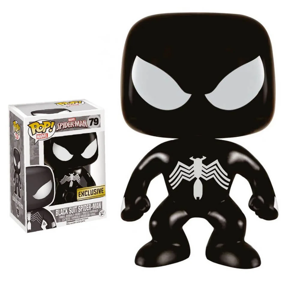 Marvel Spider-Man Black Suit Exclusive Funko Pop! Bobblehead Figuur Afbeelding 1