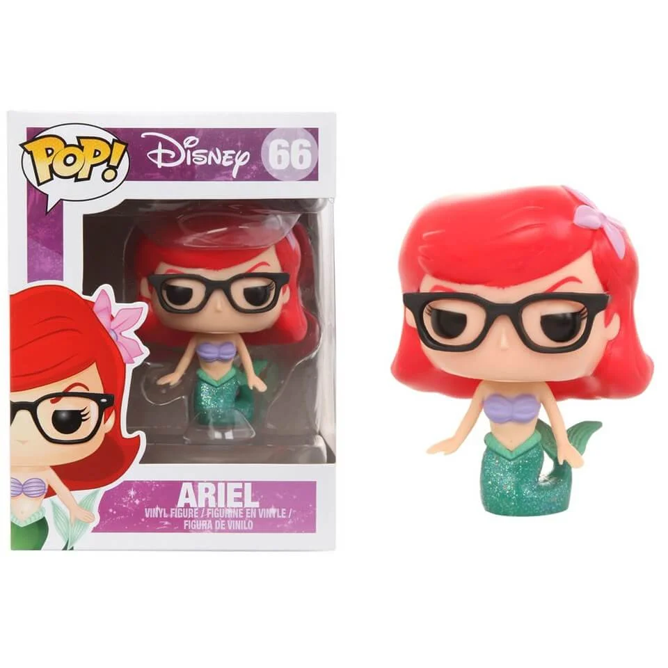 Disney The Little Mermaid Ariel Nerd Hipster Funko Pop! Figuur Afbeelding 1