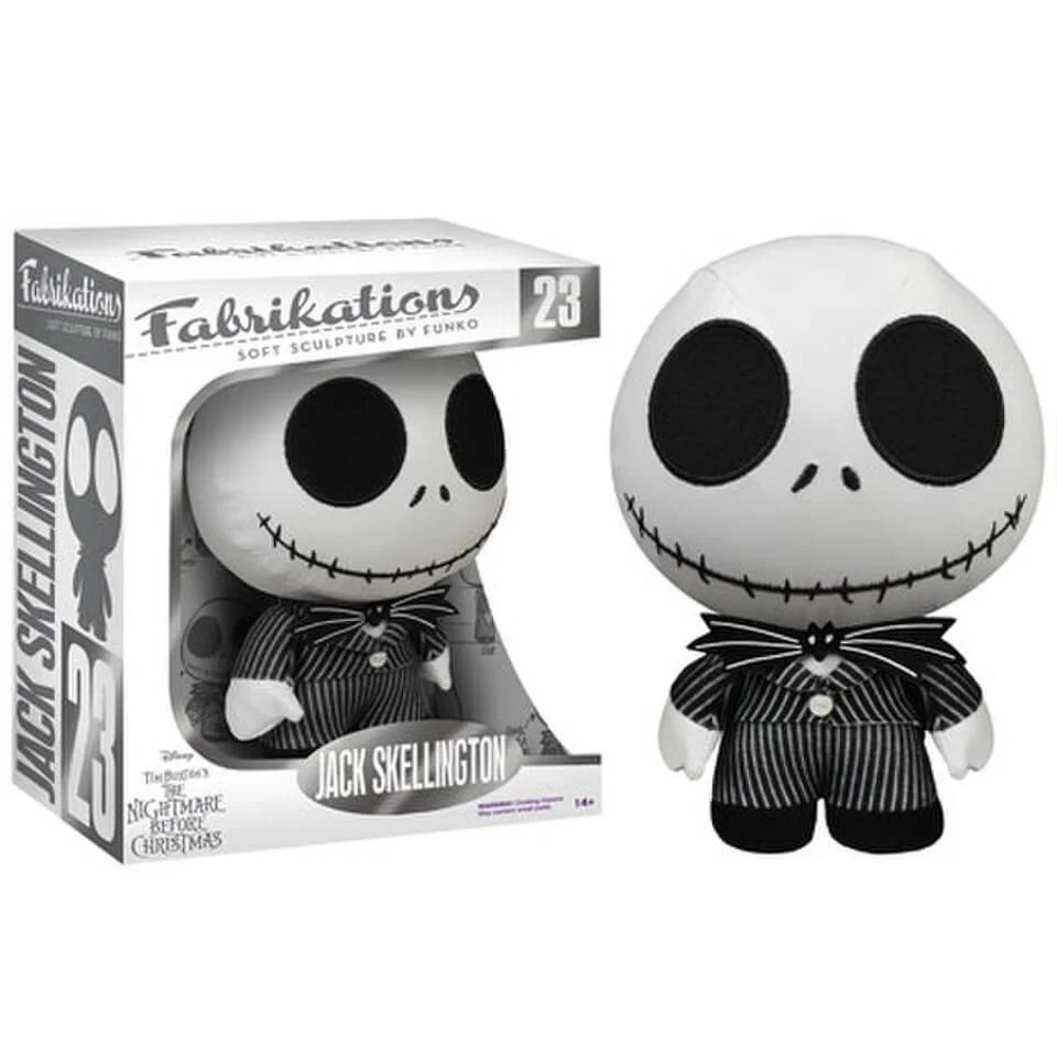 Disney Nightmare Before Christmas Jack Skellington Fabrikations Plush Figure Afbeelding 1
