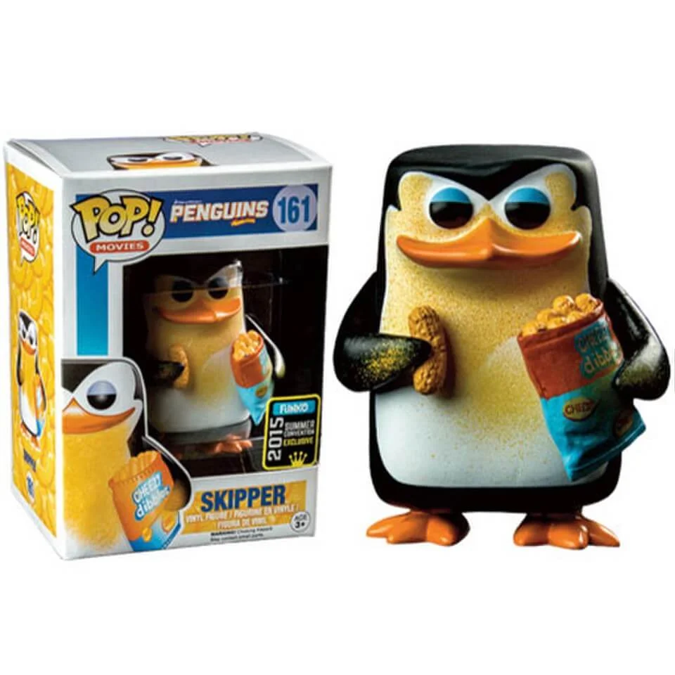 Penguins Of Madagascar Skipper Cheesy SDCC Exclusive Pop! Vinyl Figure Afbeelding 1