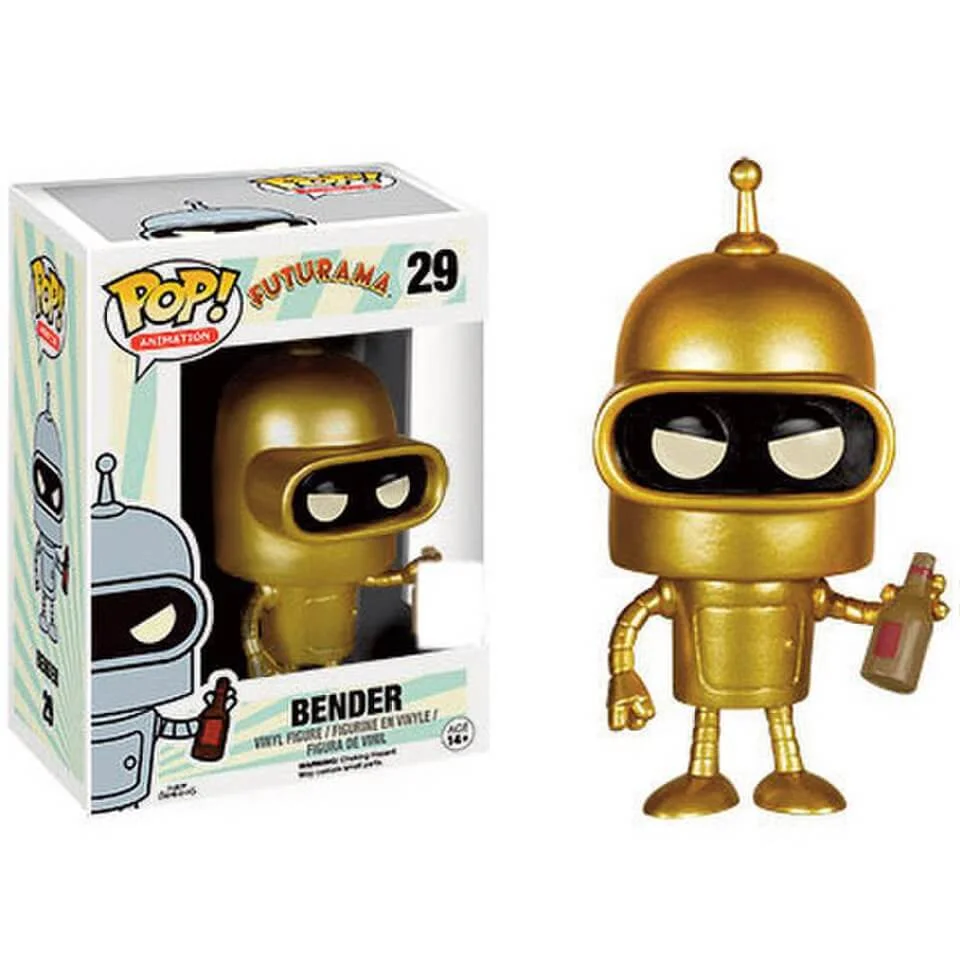 Futurama Golden Bender SDCC Exclusive Funko Pop! Figuur Afbeelding 1