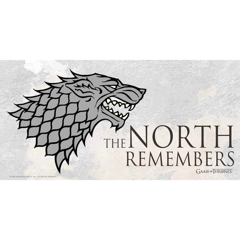 Game of Thrones Glass Poster - The North Remembers (50 x 25cm) Afbeelding 1