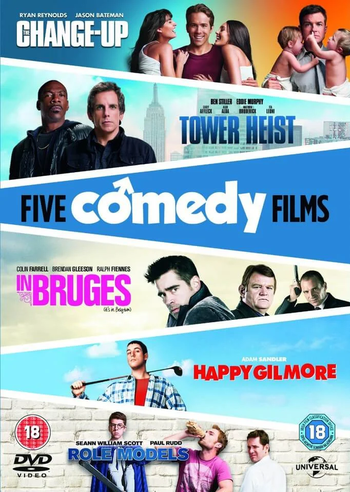 The Change-Up/ Tower Heist/ Happy Gilmore/ In Bruges/ Role Models Afbeelding 1