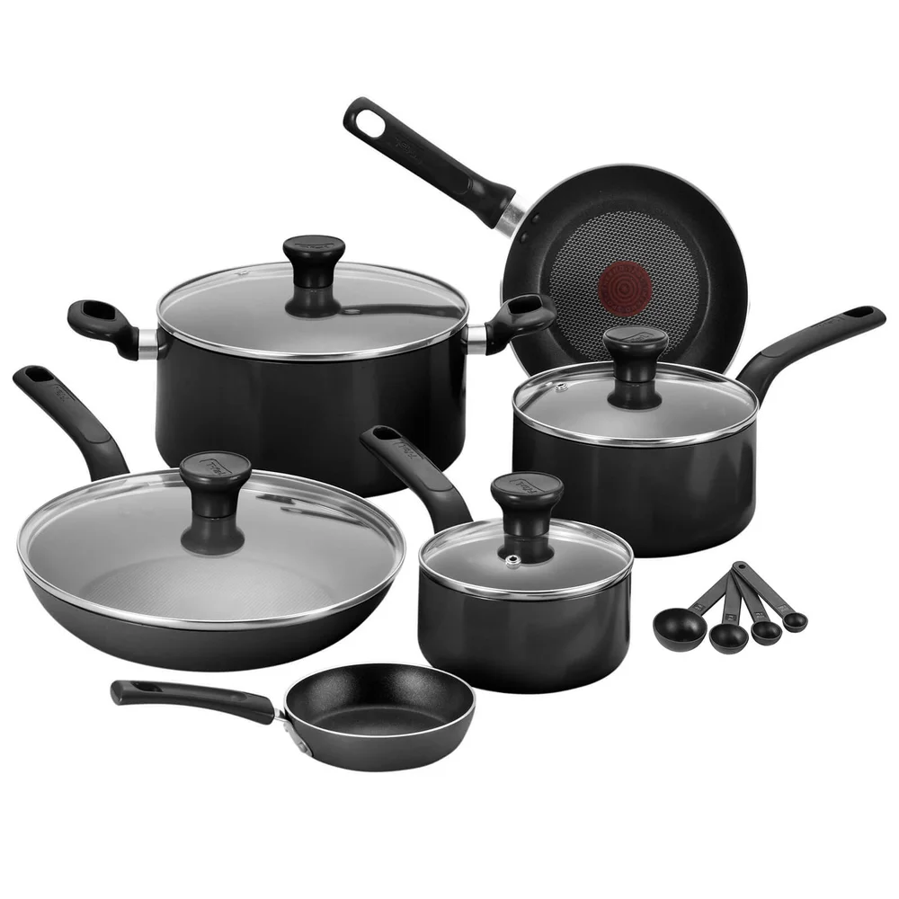 Tefal Excite 7 Piece Pan Set - Black Afbeelding 1