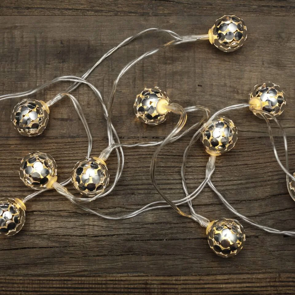Silver Globe Lights Afbeelding 1