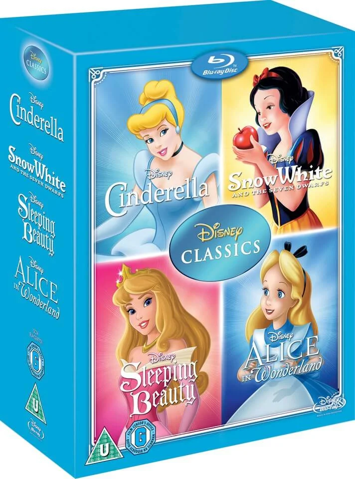 Disney Classics Timeless Classics 4 BD Snow White, Cinderella, Sleeping Beauty, & Alice in Wonderland Afbeelding 1