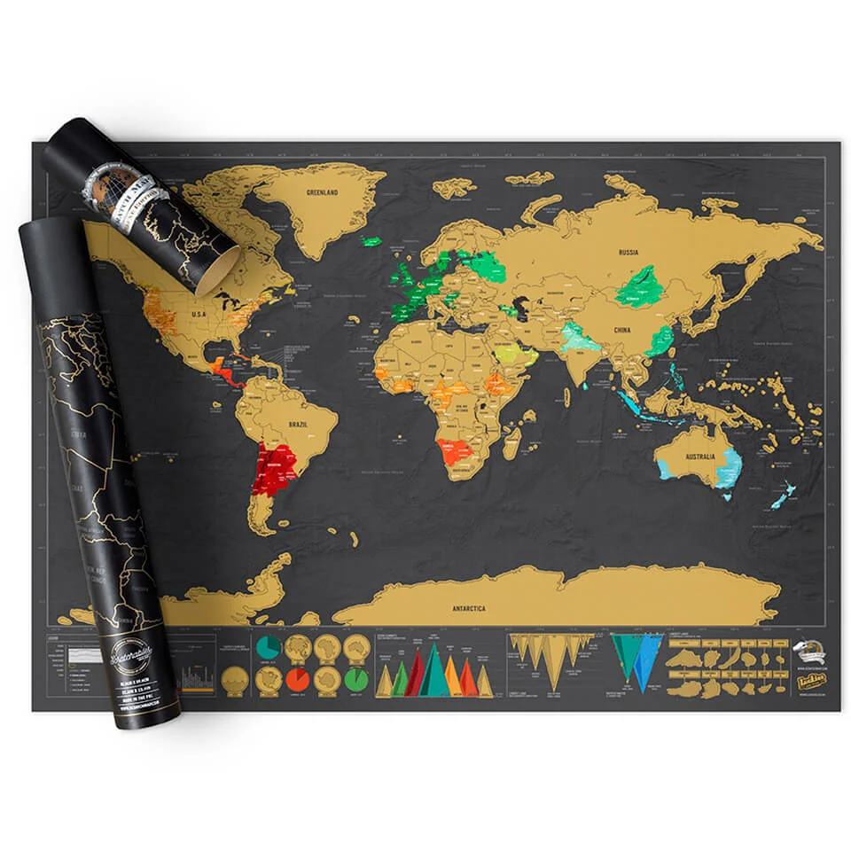 SMALL DELUXE SCRATCH MAP Afbeelding 1