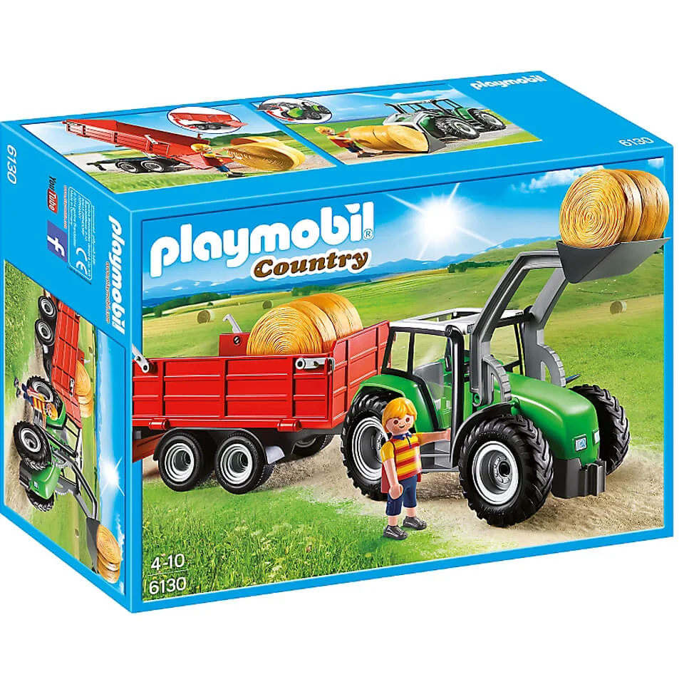 Playmobil Country: Tractor met aanhangwagen (6130) Afbeelding 1
