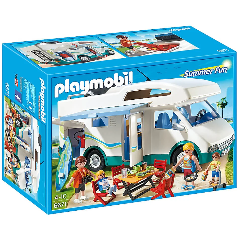 Playmobil Summer Fun: Grote familie-camper (6671) Afbeelding 1