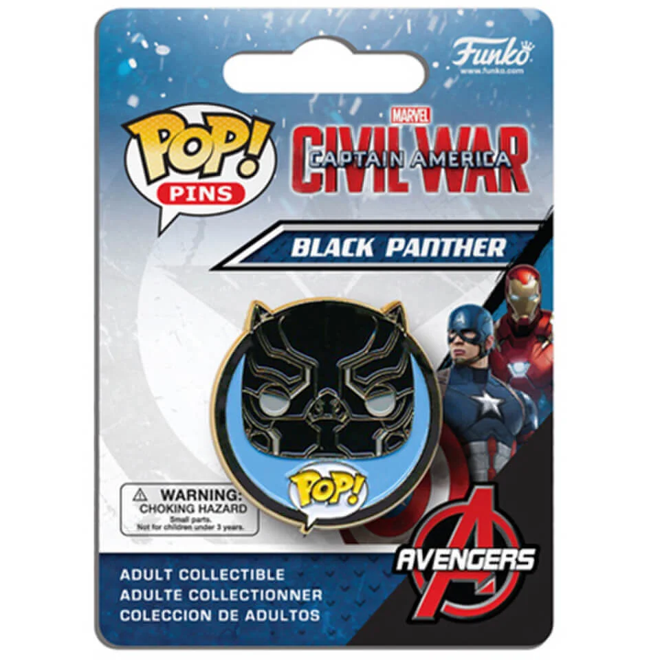 Captain America: Civil War Black Panther Pop! Pin Badge Afbeelding 1