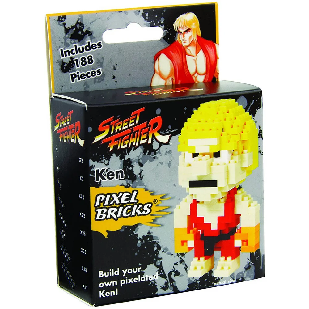 Street Fighter Ken Pixel Bricks Afbeelding 1