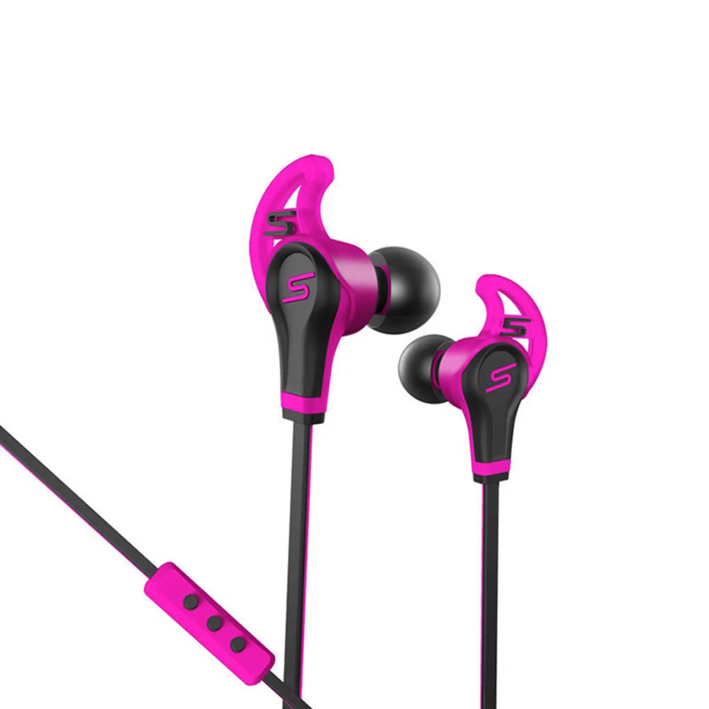 SMS Street Sport In Ear Wired Headphones with Mic & Remote - Pink Afbeelding 1