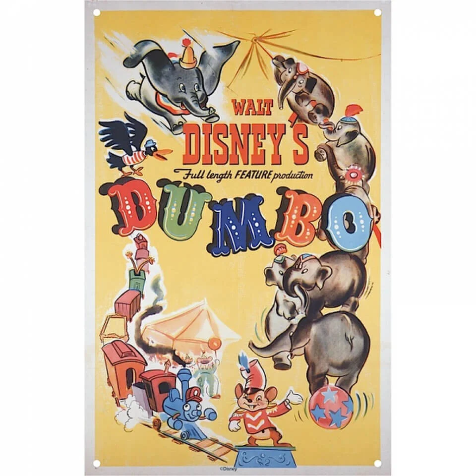 Disney Film Posters Dumbo Blikken Bord (31cm x 41,5cm) Afbeelding 1