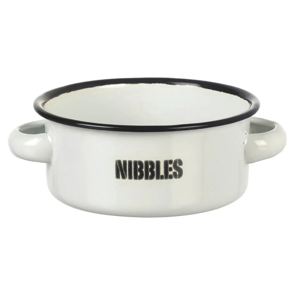 Parlane 'Nibbles' Enamel Snack Bowl - Cream (5 x 14cm) Afbeelding 1
