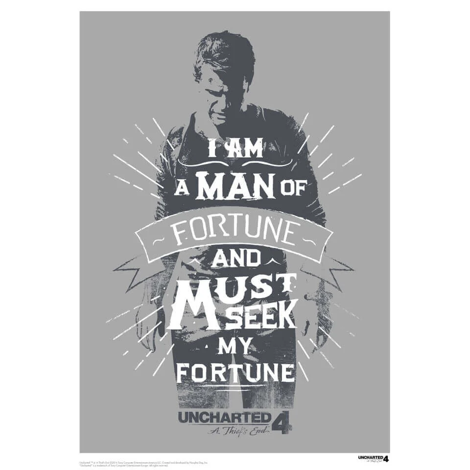 Uncharted 4 Exclusieve Kunstdruk - Beperkt tot 995 Exemplaren Wereldwijd Afbeelding 1