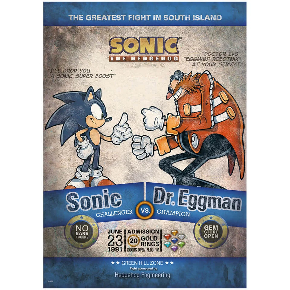 Sonic 25th Anniversary Limited Edition Art Print - 16.5 x 11.7 Inches Afbeelding 1