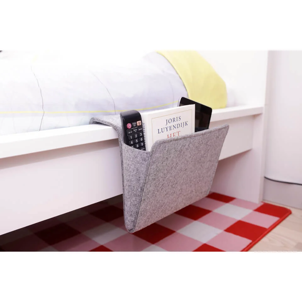 Bedside Pocket Felt Caddy - Grey Afbeelding 1