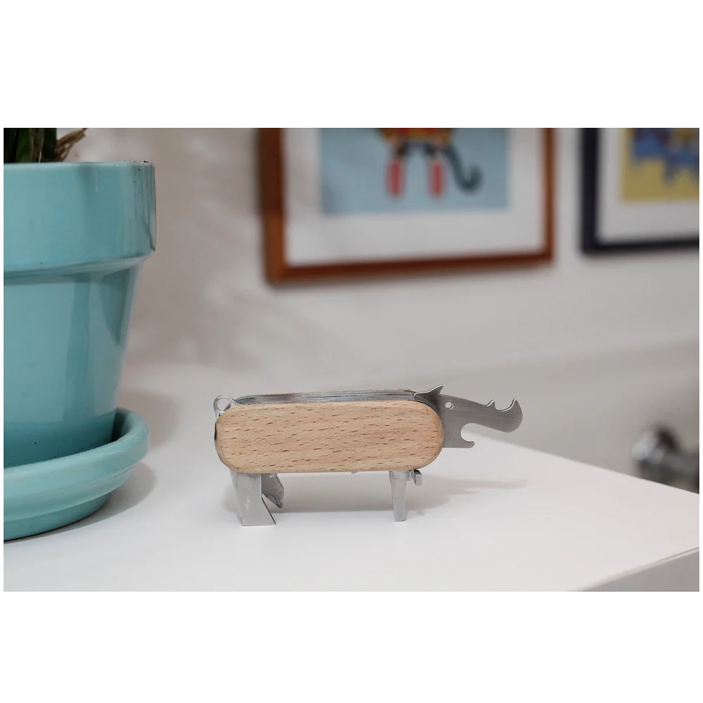 Animal 7 in 1 Multitool - Bruin/Zilver Afbeelding 1