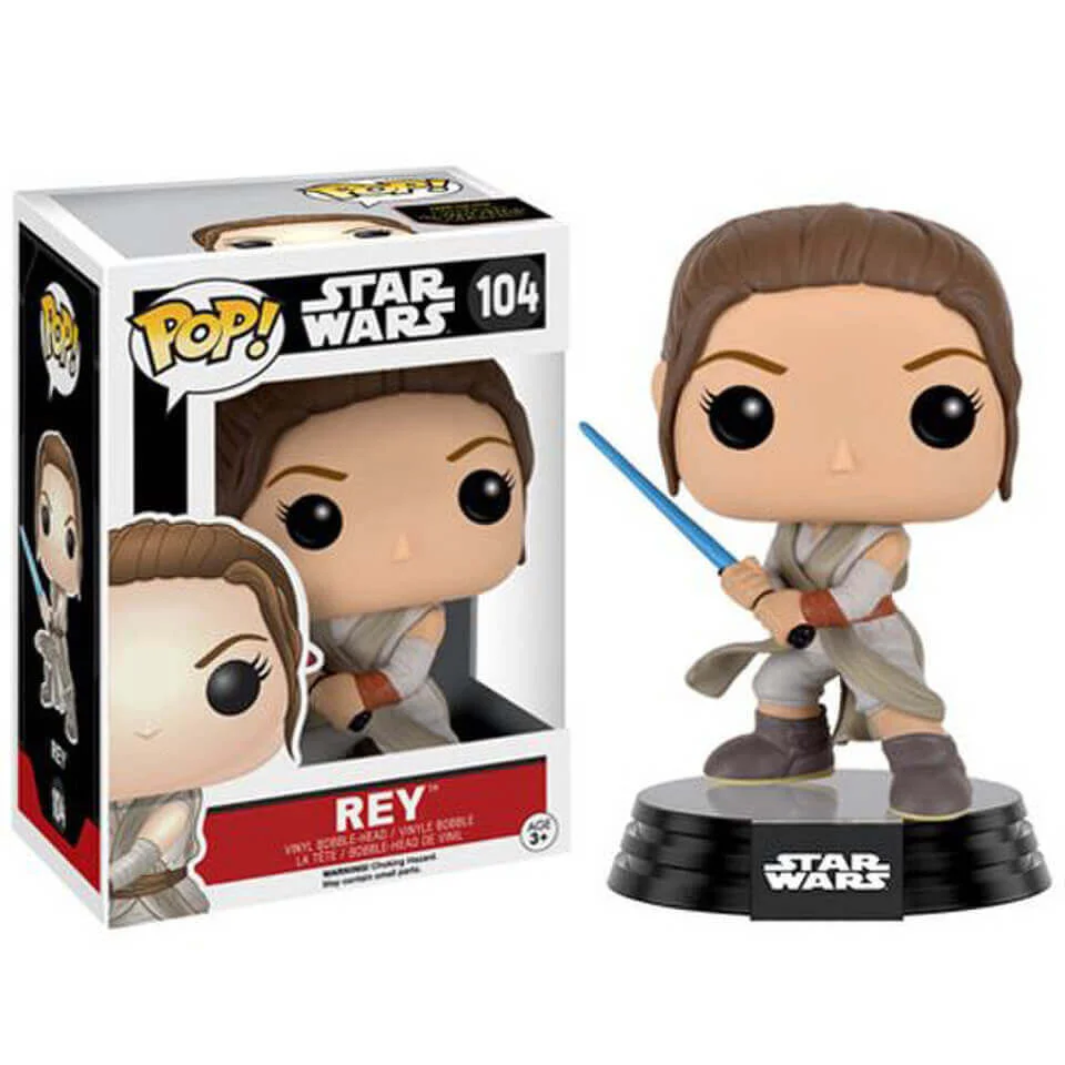 Star Wars: The Force Awakens Rey with Lightsaber Funko Pop! Figuur Afbeelding 1