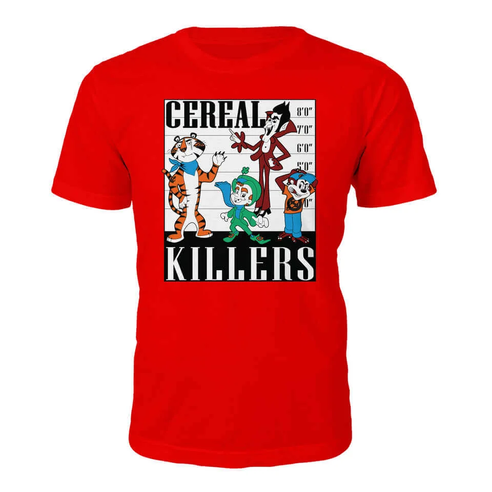 Tee Junkie Men's Cereal Killers T-Shirt - Red - S - Rood Afbeelding 1