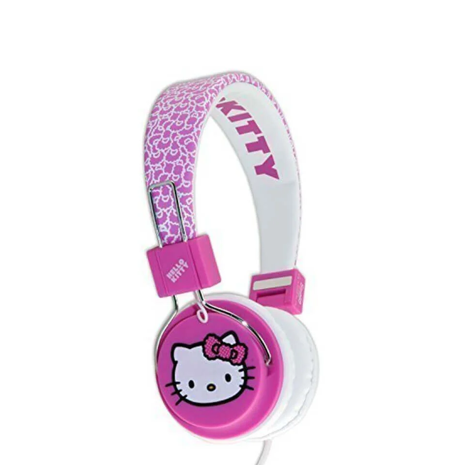 Hello Kitty Folding On-Ear Headphones - Fuzzy Bow Afbeelding 1