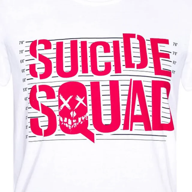Suicide Squad Line Up Logo Heren T-Shirt - Wit