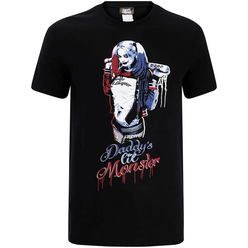 Suicide Squad Harley Quinn Daddy's Lil Monster Heren T-Shirt - Zwart - L Afbeelding 1