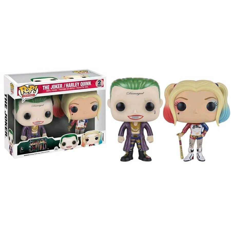 Suicide Squad Metallic Joker & Harley Quinn Funko Pop! Figuren (2 Pack) Afbeelding 1