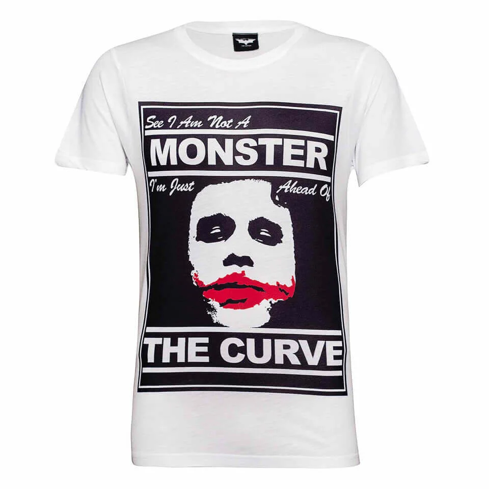 DC Comics Batman The Joker The Curve Heren T-Shirt - Wit - S - Wit Afbeelding 1
