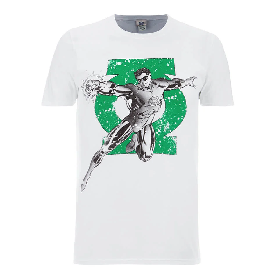 DC Comics Green Lantern Punch Heren T-Shirt - Wit - S Afbeelding 1